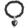 Vestopazzo Anello Elastico Cuore Pendente Ematite