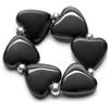 Vestopazzo Anello Elastico Cuori Grandi Bombati Ematite