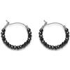 Vestopazzo Orecchini Cerchi Piccoli Sfere Diamantate Ematite