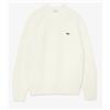 Lacoste Maglia Girocollo Lana Coste Panna Uomo