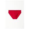 Tezenis Slip Elasticizzato In Cotone Cuciture A Contrasto Con Logo Uomo Rosso