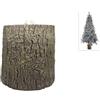 NLIGHTING Base Albero a Tronco per Albero di Natale, effetto legno naturale, base in vetroresina, Ceppo di Tronco per Albero di Natale 180 cm altezza