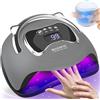 MULEVIP Lampada UV Led Unghie 180W Lampada LED Unghie Lampada Unghie,Lampada UV led Unghie Professionale con Sensore Automatico,Timers da 10s/30s/60s/90s, LCD Display, per Gel Nail Polish