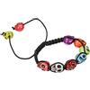 Amscan International Ltd 10234730 - Braccialetto con Teschio Multicolore, 12 cm, Multicolore