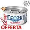 Monge Cat Monoprotein Pezzetti Solo Manzo - Lattina da 80 Gr - CONFEZIONE RISPARMIO