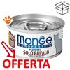 Monge Cat Monoprotein Sfilaccetti Solo Bufalo - Lattina da 80 Gr - CONFEZIONE RISPARMIO