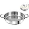 H&H Tegame Inox Elodie F/Ind Due Manici 22 Lt1,5 Pentole E Preparazione Cucina, Acciaio Inossidabile, Argento, 22 cm