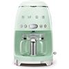 Smeg, Macchina da Caffè Filtro DCF02PGEU, Funzione Aroma e Autostart, Caraffa in Vetro Fino a 12 Tazze, 2 Livelli di Intensità, Modalità Keep Warm, 1050W, Verde Pastello