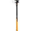 Fiskars Ascia da spacco IsoCore XXL per spaccare tronchi o piantare cunei, Lunghezza: 92 cm, Peso: 3,6 kg, Nero/Arancione, 1020220