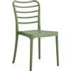 Totò Piccinni Sedia ARCO in polipropilene in fibra di vetro design impilabile (Verde, 1)