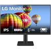 LG 27MS550 Monitor 27 Full HD IPS, Altezza Regolabile, Speaker Stereo 4W, 100Hz, 1920x1080, 2x HDMI, Uscita Cuffie, Schermo Antiriflesso, Reader Mode, Flicker Safe, Nero
