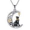 HUKKUN Graziosa collana a forma di cuore in argento 925 con nome di barba/Shihtzu/Lemur/Chihuahua/Mops/Pastore Cane Rosso Panda Ciondolo Collana Carino Gioielli Regalo Donna, 0.68*1.14 IN(17.4*29 mm