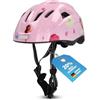 FISCHER Casco da bicicletta per bambini, casco da bicicletta Fairy, XS/S, 48-54 cm, rosa, con luce posteriore a LED integrata