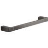 Gedy Pirenei - Portasciugamani 35 cm, ottone canna di fucile | L35,1 x P6,6 x H2,6 cm | Ottone | Viti da parete + tasselli | Gun Metal | PVD