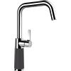 SCHOCK Rubinetto da cucina SC-530 Dusk - grigio ad alta pressione CRISTADUR con beccuccio fisso e connettori standard