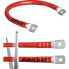 EBROM Cavo batteria Plus 50 mm² rosso, pronto da assemblare, da 30 cm a 10 m, molte lunghezze + occhielli/capicorda M6/M8/M10/M12 combinabile, a scelta: PLUS 50 mm2, capicorda da 30 cm, 2 x M8