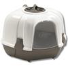 Pet's Market Toilette Gatti Angolare Lettiera Chiusa Corner Cassetta Igienica Accessoriata con Paletta colore grigio scuro 52X59,5X44,5h cm