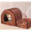 Danchen Cuccia per cani extra large, 2 in 1, lussuosa cuccia per cani di taglia media e grande, cuccia portatile a igloo calmante, cuscino ortopedico anti-ansia, tenda jumbo morbida per cani di taglia