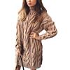 Tomwell Vestito Elegante Donna Invernale Abito in Maglia Donna Aderente a Manica Lunga Collo Alto Donna in Maglione Vestiti Maglioni Donna Casual per Autunno Inverno A Cachi XL