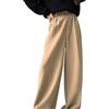 Generico Calze Leggins Pantaloni Running Donna Invernali Nuovi pantaloni trascinanti da pavimento a gamba larga per la primavera e l'autunno da donna con Leggins Donna Felpati Pantaloni (Khaki, XL)
