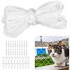 Jesdavan Rete Gatti Balcone, 4 x 3M Rete Balcone per Gatti, Rete Protezione Gatti Balcone, Rete Anti Gatto, Protezione Finestre per Gatti, Rete per Balcone Esterno Gatto Adatto per Balcone Finestra