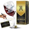 Aurìca Calice Vino Personalizzato 90 ANNI - Bicchiere Piegato Da 440ml In Cristallino Per Compleanno 90 Anni Uomo E Donna Con Scatola Regalo Inclusa - Regalo Originale 1936 Un'Annata Quasi Perfetta