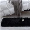 CHOSHOME Tappetino per Il Letto, Tappeto Soggiorno Tappeti Soffici in Velluto Morbido e Antiscivolo per Adatto per Tappeto per Soggiorno, Divano Tappeto Peloso Soggiorno (Nero, 40x120cm)