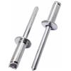 SKIR'CO (50 pz) Rivetti ciechi in acciaio zincato 6,0 x 14 mm, mandrino in acciaio, rivetti a strappo, testa a cupola, rivetti DIN 7337
