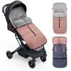 Interbaby Sacco Passeggino Invernale Universale Interbaby | Copri Passeggino Universale Morbida | Sacco Termico per Ovetto Rimovibile, Doppia Apertura, Facile da Lavare, Materiali Anallergici, Rosa
