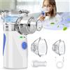 LanBlu Aerosol Portatile Silenzioso, Set di Macchina Aerosol Adulti con 2 modalità di nebulizzazione, Apparecchio per Aerosol Dimensione delle particelle 1-5µm, Ultrasuoni Aerosol Bambini e Adulti