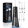 Bezvoi Idropulsore Dentale Portatile: Irrigatore Orale con Display a LED, 5 Modalità, Serbatoio Dell'acqua da 300 ml, Pulisci Denti Elettrico Impermeabile IPX7 con 6 Punte a Getto per Viaggi a Casa…