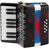 Classic Cantabile Bambino Nero Fisarmonica per Bambini, Nero (da 3 anni, 17 tasti note, 8 bassi, tracolle regolabili)