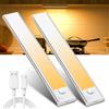 JEKEMORYE Luce-LED-Sottopensile-Cucina-Luci-Sensore-Batteria-Armadio-Lampada-Ricaricabile Magnetica Movimento Senza Fili Striscia Lampade Barra USB Interno Strisce Light Adesive Sotto Pensile Illuminazione