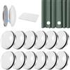 Jinsion 12 Paia Magnetico Tenda Pesi con Scatola Plastica,Pesi Magnetici per Tende | Rotondo Calamite per Tende, Pesi Magnetici Rotondi per Tendaggi, Impermeabile Pesi Tende da Esterno per Doccia, Bianco