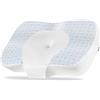 Elviros Cuscino in Memory Foam Ortopedico Cervicale per Dolore al Collo Cuscino Ergonomico per Dolore alla Spalla Cuscino di Sostegno del Collo, Altezza regolabile, 53.5 x 37.5 x 10.5/13 cm, Blu