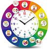 Cander Berlin MNU 11930 R - Orologio da parete silenzioso per bambini, 30 cm, senza rumore di ticchettio, per cameretta dei bambini, motivo: foto magnetica
