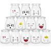 MumdoYAL Vasetti per yogurt con coperchio - Contenitori in vetro per budino e yogurt, set da 12 pezzi (100ml*12)