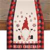 Figarge Runner da tavola di Natale, Percorsi da tavola GNOME & Elan di Natale, Decorazione Runner da tavola stagionale per la tavola, cena runner da tavolo in lino per feste, raduni (183 x 33 cm)
