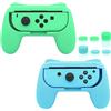 FASTSNAIL JOYSKY Joy-Con Grip Kit per Nintendo Switch, resistente all'usura Joy-con Grip Controller per interruttore con 12 pollici (verde e blu)