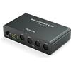 DigitalLife Interfaccia MIDI USB 4x4, Thru & Merge Box, Metallo | Interfaccia MIDI 3-In-1 con USB, Thru e Merge per Tastiere, Sintetizzatori e Studio con Connessione DIN a 5 Pin