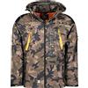 Geographical Norway Techno Men - Giacca Cappuccio Softshell Impermeabile Uomo - Giacca Vento Tattica Da Esterno - Escursionismo Sci Autunno Inverno Primavera (Mimetica arancione cochi L)