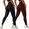 Xunerloy Scrunch Butt Leggings da donna Gym Leggins High Waist Booty Lift, Po Push Up Anti Cellulite Fitness Yoga Sport Leggings lunghi sportivi da donna senza cuciture opachi, S-L, nero/marrone, S-M