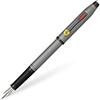 CROSS Scuderia Ferrari Century II - Penna stilografica laccata satinata grigio titanio, pennino fine, in confezione regalo di lusso