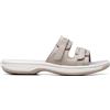 Clarks Breeze Piper, Sandali a Ciabatta Donna, Tortora Chiaro Sintetico, 40 EU