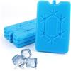 LOBVABA 4 Pezzi Borsa Frigo,Ghiaccio per Borsa per Frigo,Sintetico Tavolette di Ghiaccio,Mini Mattonelle Refrigeranti,Elementi refrigeranti,per i viaggi e il campeggio,mantenere freddi cibi e bevande,200ml