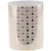 Cereria Di Giorgio Porta tealight in porcellana Ø 6 cm h 7,8 cm - Motivo bianco e dorato