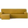 ECOMMERC3 | Copridivano Chaiselongue Braccio corto sinistro Bielastico traspirante - Copridivano Chaiselongue Colore senape Regolazione gomme e schiume di sostegno, protezione dall'usura