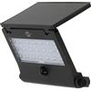 Brennenstuhl Lampada solare LED Faro SOL 1000 Pad/LED Lampada da parete per esterni con rilevatore di movimento (IP65, 1000lm, 4 diverse modalità di illuminazione, sensore crepuscolare, incl. batteria