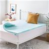 Linenspa Coprimaterasso in memory foam, colore blu, per letto matrimoniale