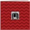Pioneer Photo Albums MB10EMB-64326 - Album per Album con Rilegatura in Rilievo, 30,5 cm, Motivo a Zigzag Rosso, in Polipropilene (PP), 30,5 x 30,5 cm